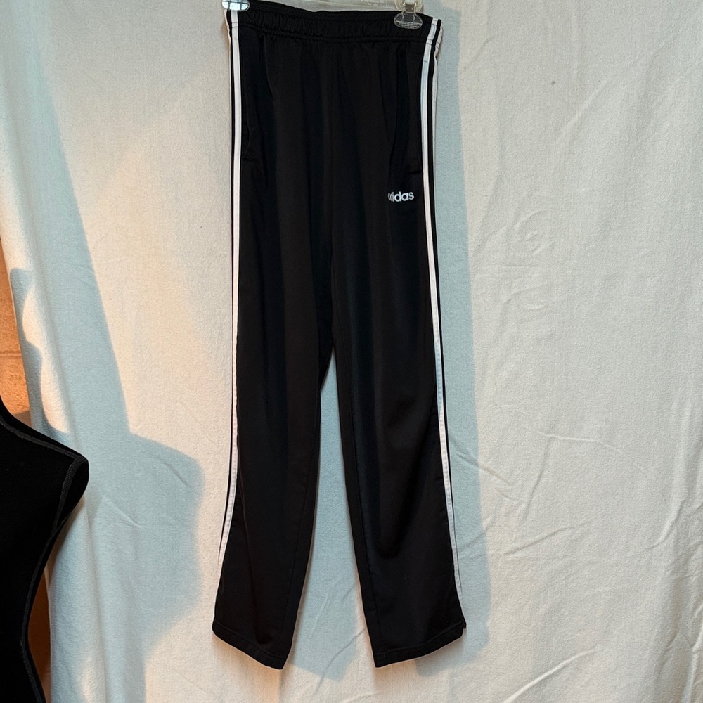 adidas Black Joggers with White Accents